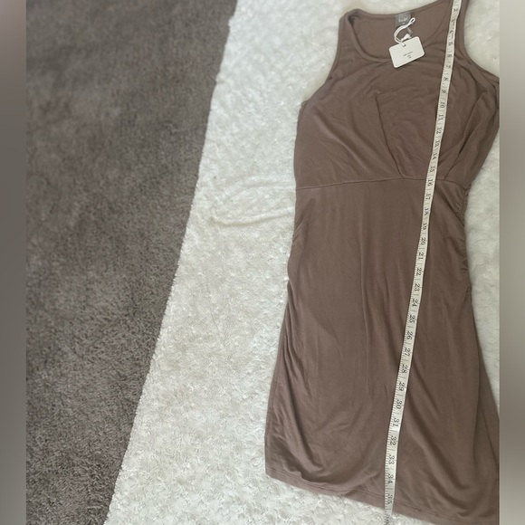 NWT- BOBI Side Ruched Tank Dress / Hazelnut - Picture 10 of 10